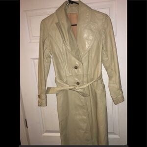 Vintage Cream Leather Jacket